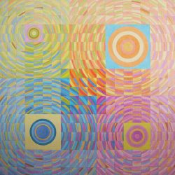 Partage, 2016- Série "2100" - Huile sur toile 80 x 80 cm