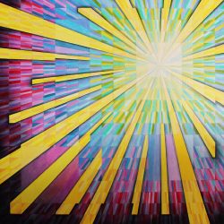 Rayonnement, 2025- Série "2100" - Huile sur toile 80 x 80 cm