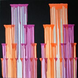 Empires, 2026 - Technique mixte sur toile 80 x 80 cm