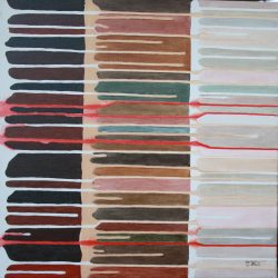 Mémoires récurrentes, 2026 - Technique mixte sur toile 50 x 50 cm