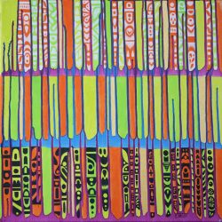 Tribalité, 2026 - Technique mixte sur toile 50 x 50 cm